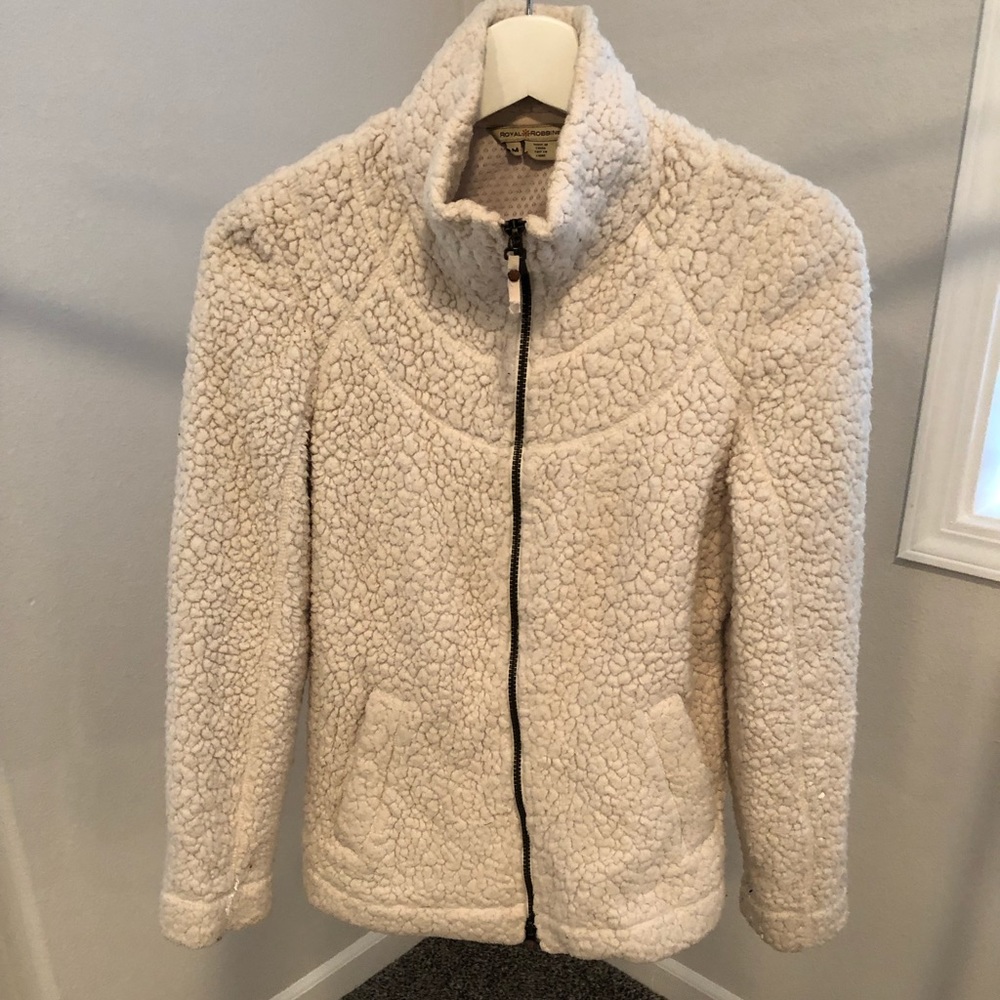 Cream fuzzy jacket